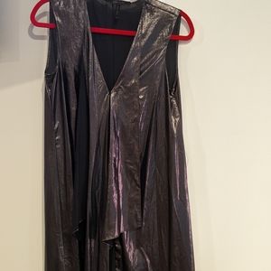 BCBG black shimmer light weight high low dress